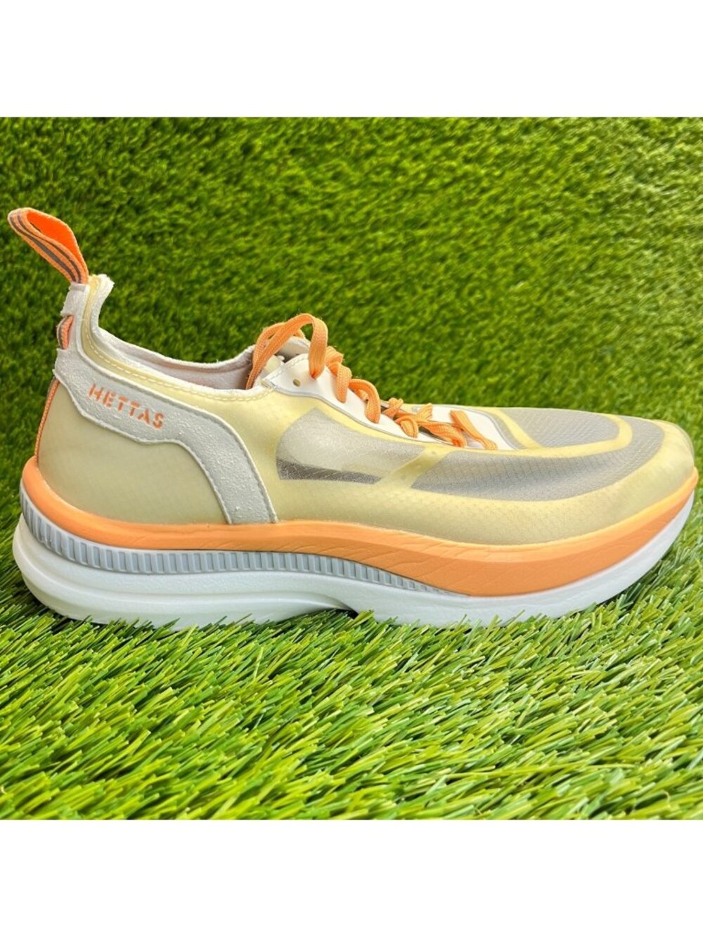 Hettas Alma Cruise Womens Size 8 Gray Orange Athletic Running Shoes Sneakers